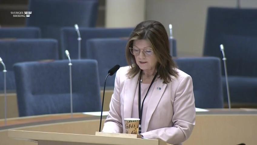 Stillbild från Interpellationsdebatt, Samhall