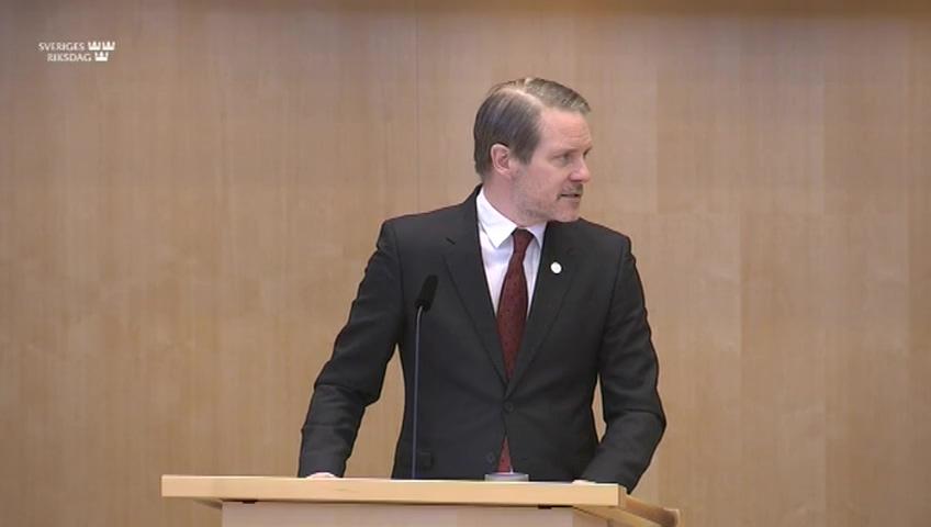 Stillbild från Debatt om förslag, Näringspolitik