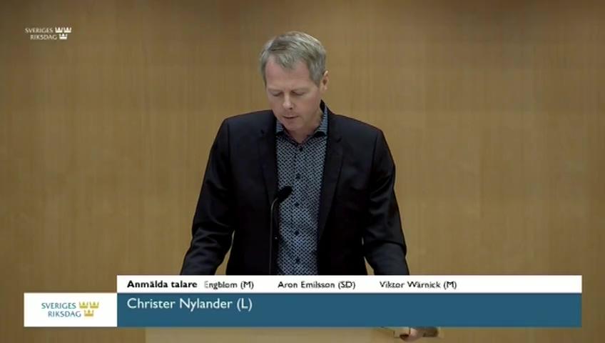 Stillbild från Debatt om förslag, Villkor och riktlinjer för radio och tv i allmänhetens tjänst 2020-2025