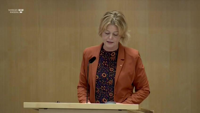 Stillbild från Debatt om förslag, Skyddsobjekt och obemannade farkoster