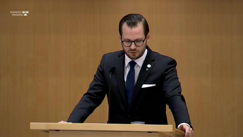 Stillbild från Debatt om förslag, Första kontrollstationen för energiöverenskommelsen