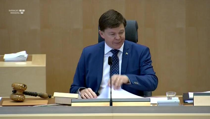 Stillbild från Debatt om förslag, Tillsyn över och ingripanden mot advokater och advokatbolag vid tillämpning av penningtvättslagen