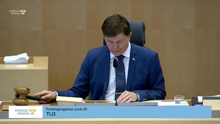 Stillbild från Debatt om förslag, Genomförande av EU:s direktiv om arbete ombord på fiskefartyg