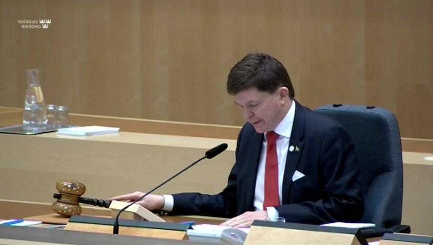 Stillbild från Debatt om förslag, Förbättrat genomförande av avfallsdirektivet