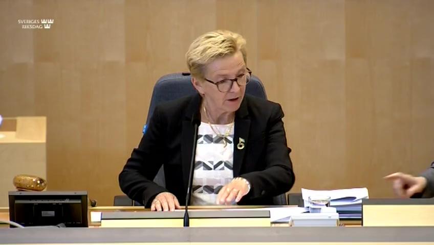 Stillbild från Debatt om förslag, Finansiella företags uppgifter till Riksgäldskontoret och vissa betaltjänstfrågor