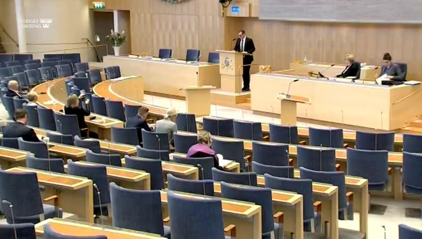Stillbild från Debatt om förslag, Presentation av betalningssätt vid marknadsföring av betaltjänster online