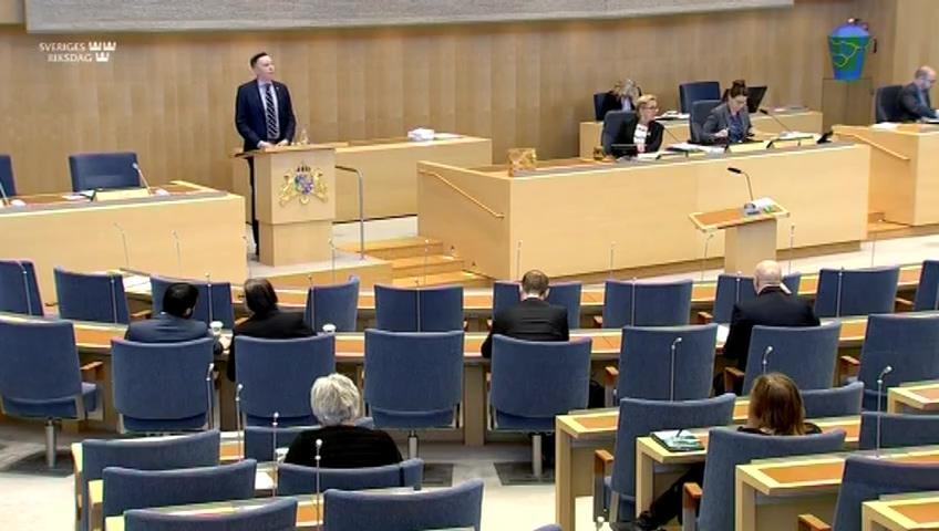 Stillbild från Debatt om förslag, Arbetsrätt