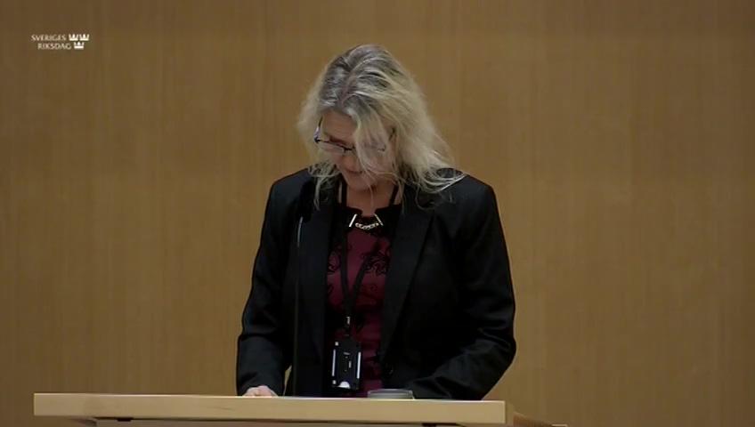 Stillbild från Debatt om förslag, En riktålder för höjda pensioner och följsamhet till ett längre liv