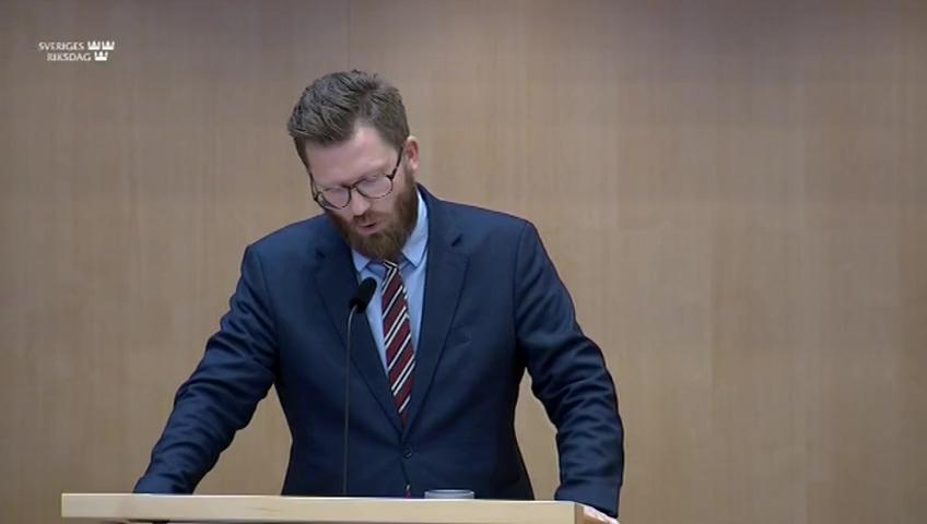 Stillbild från Debatt om förslag, Riksrevisionens rapport om Konkurrensverkets tillsyn