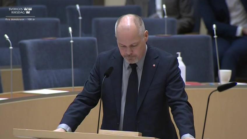 Stillbild från Interpellationsdebatt, Inre utlänningskontroller