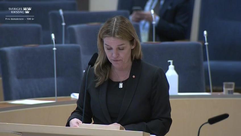 Stillbild från Interpellationsdebatt, Ersättning för sälavskjutning