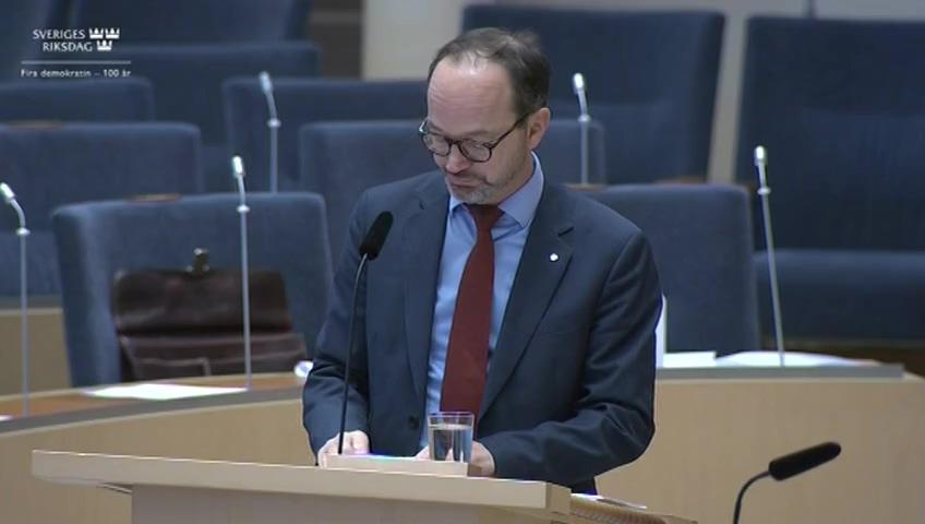 Stillbild från Interpellationsdebatt, Ökad andel sjötransporter