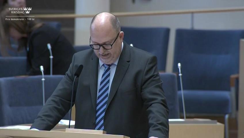 Stillbild från Interpellationsdebatt, LKAB:s roll som föredöme för svensk gruvnäring