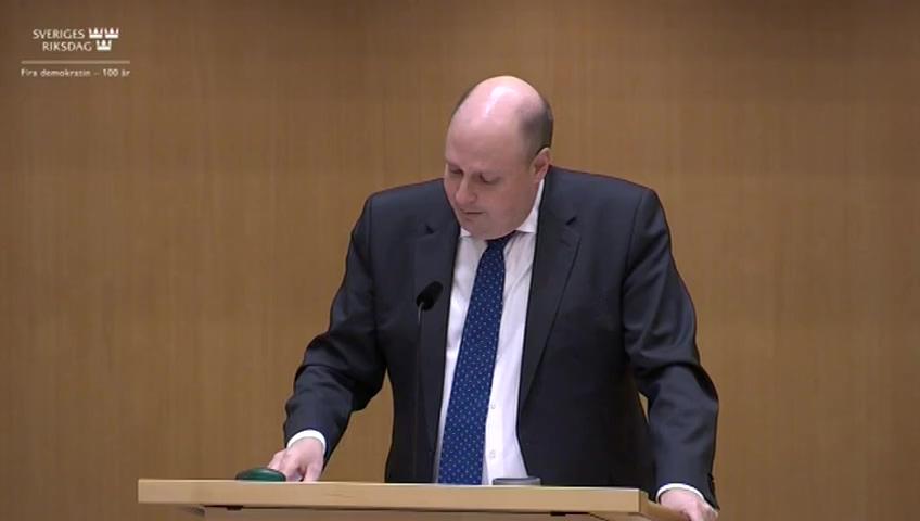 Stillbild från Debatt om förslag, Gymnasieskolan