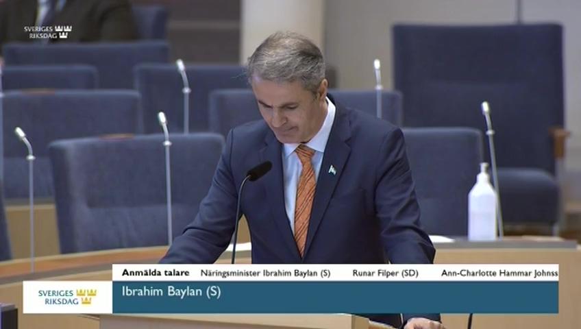 Stillbild från Interpellationsdebatt, Det framtida ålfisket