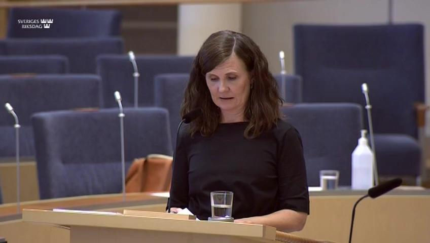 Stillbild från Interpellationsdebatt, Lantmäteriets handläggningstider
