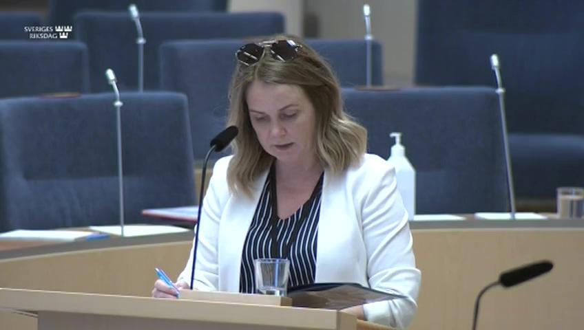 Stillbild från Interpellationsdebatt, Vildsvinsförvaltning