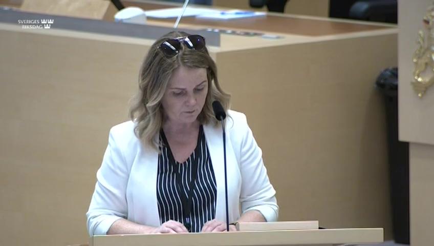 Stillbild från Interpellationsdebatt, Bensinmackarnas överlevnad i landet