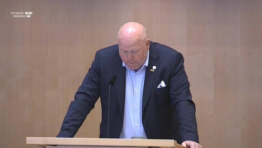 Stillbild från Debatt om förslag, Riksrevisionens rapport om statens insatser mot exploatering av arbetskraft