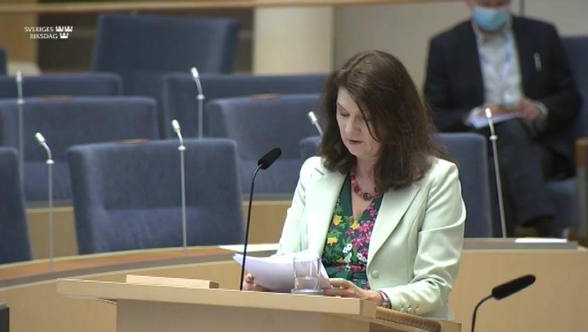 Stillbild från Interpellationsdebatt, Massprotester i Colombia