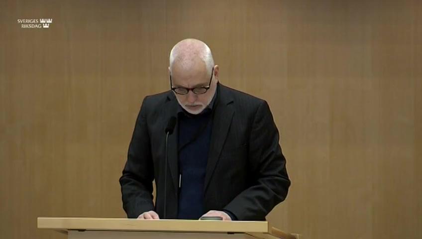 Stillbild från Debatt om förslag, Redovisning av åtgärder i enlighet med målsättningarna i det nationella brottsförebyggande programmet Tillsammans mot brott