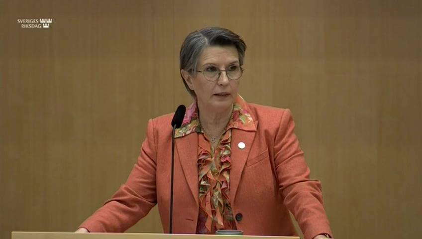 Stillbild från Debatt om förslag, Riksrevisionens rapport om effektiviteten vid Kriminalvårdens anstalter