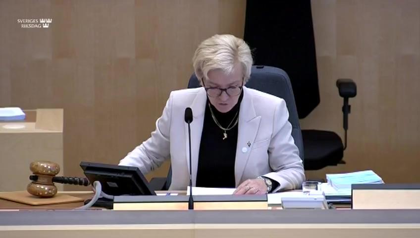 Stillbild från Debatt om förslag, Extra ändringsbudget för 2021 - Förstärkta stöd till företag, nedsättning av arbetsgivaravgifter för unga och andra åtgärder med anledning av coronaviruset