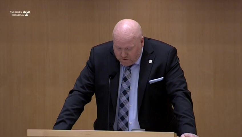 Stillbild från Debatt om förslag, Riksrevisionens rapport om Arbetsförmedlingens tjänst Stöd och matchning