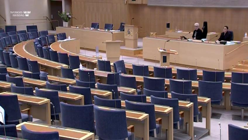 Stillbild från Debatt om förslag, Digitaliserings- och postfrågor