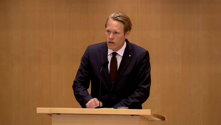 Stillbild från Debatt om förslag, Utvärdering av penningpolitiken för perioden 2016-2018