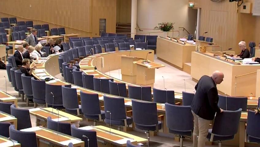 Stillbild från Debatt om förslag, Riksrevisionens rapport om försäljningarna av statens aktier i Nordea