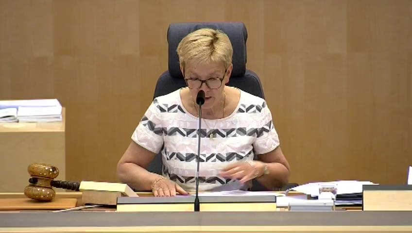 Stillbild från Debatt om förslag, Säkerhet vid geologisk lagring av koldioxid