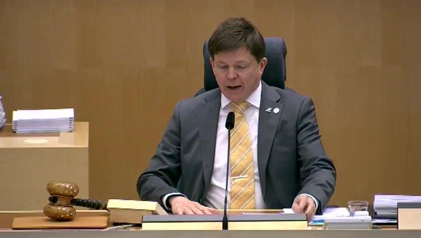 Stillbild från Debatt om förslag, En modernare och mer ändamålsenlig prövning av hyres- och arrendeärenden