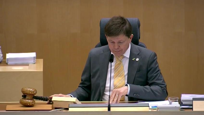 Stillbild från Debatt om förslag, Högsta domstolens sammansättning i utlämningsärenden