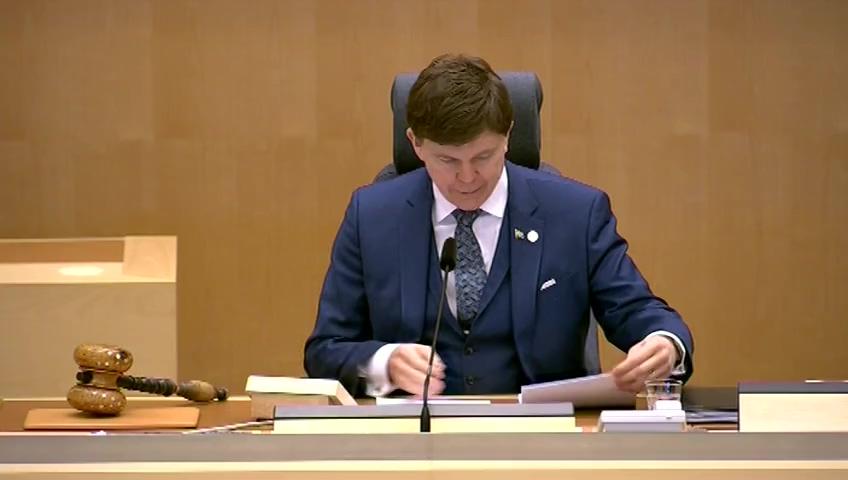 Stillbild från Debatt om förslag, Kompletterande bestämmelser till EU:s förordning om gränsöverskridande paketleveranstjänster