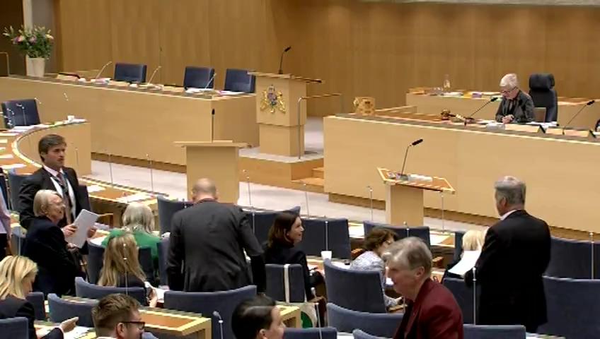 Stillbild från Debatt om förslag, Riksrevisionens årsredovisning för 2018