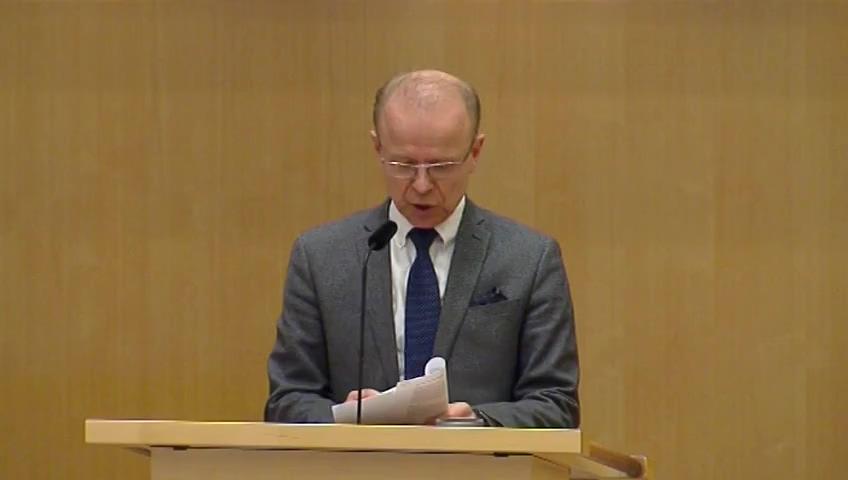 Stillbild från Debatt om förslag, Riksrevisionens rapport Nationellt försvar på regional nivå