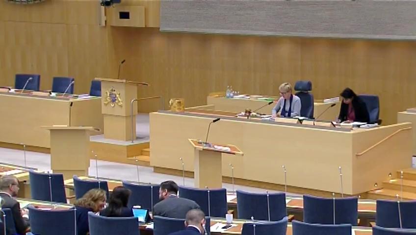 Stillbild från Debatt om förslag, Behandling av personuppgifter för forskningsändamål