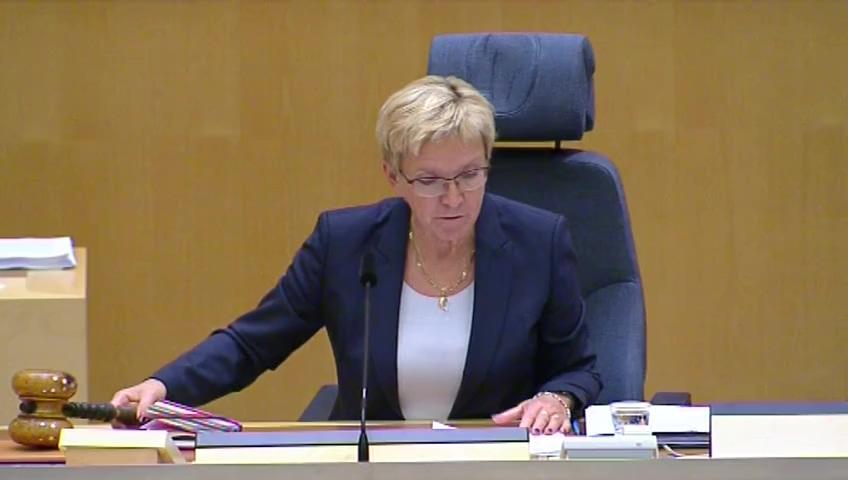 Stillbild från Debatt om förslag, Följdändringar till ändrade mediegrundlagar