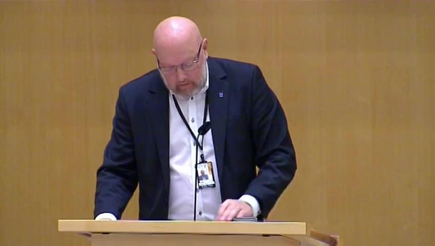 Stillbild från Debatt om förslag, Biståndsbedömt trygghetsboende för äldre