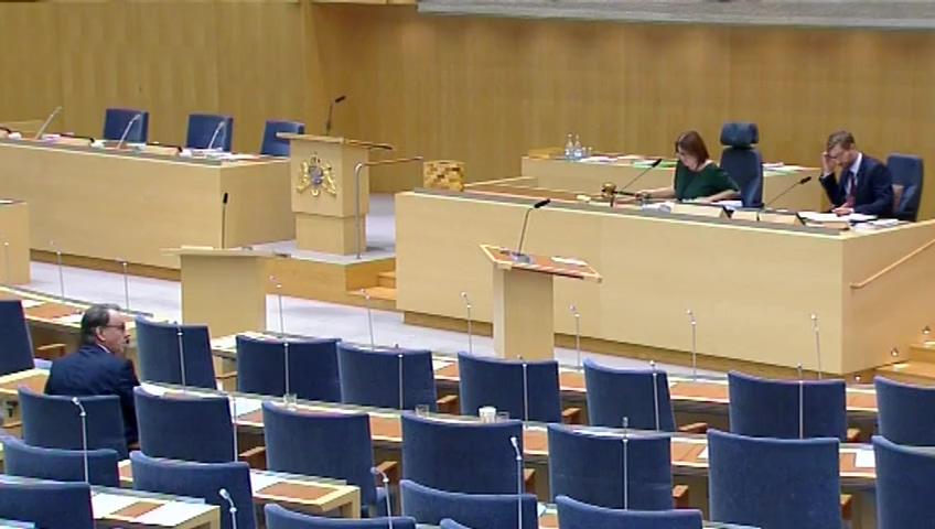 Stillbild från Debatt om förslag, Modernare regler om varumärken och en ny lag om företagsnamn