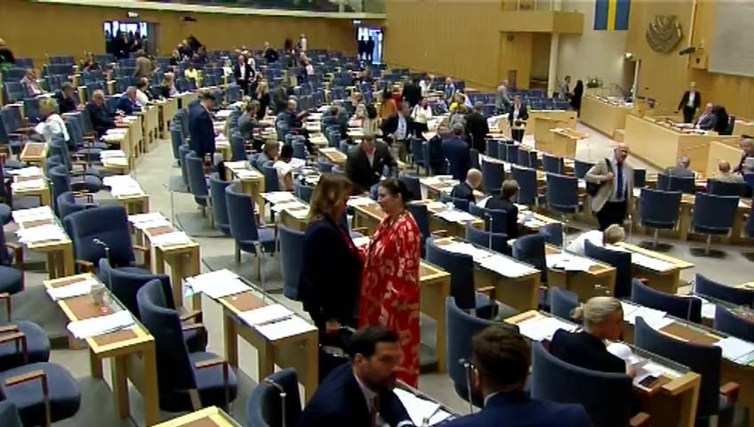 Stillbild från Debatt om förslag, Lag om flygpassageraruppgifter i brottsbekämpningen