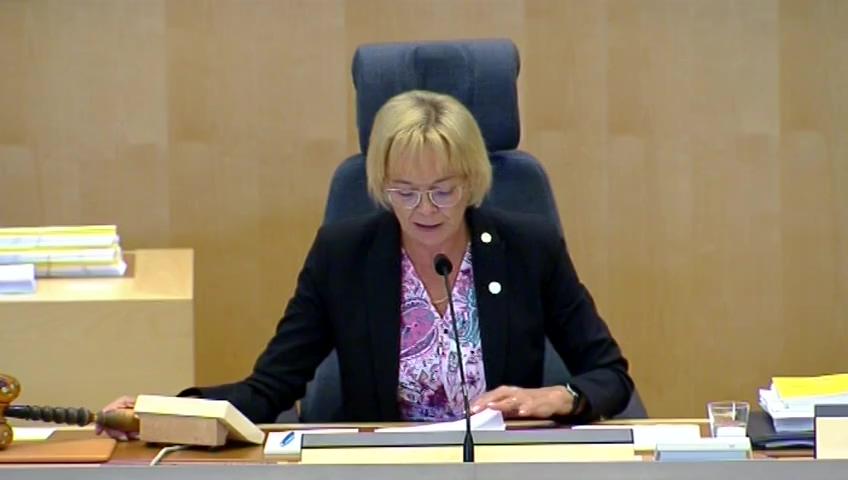 Stillbild från Debatt om förslag, Utvärdering av penningpolitiken för perioden 2015-2017