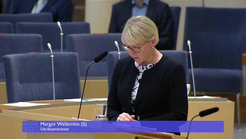 Stillbild från Interpellationsdebatt, Rättsosäkerheten i Iran