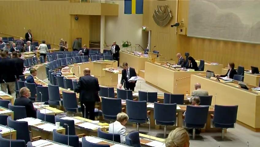 Stillbild från Debatt om förslag, Brottsdatalag