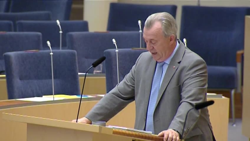 Stillbild från Interpellationsdebatt, Långsiktiga förutsättningar för mjölksektorn