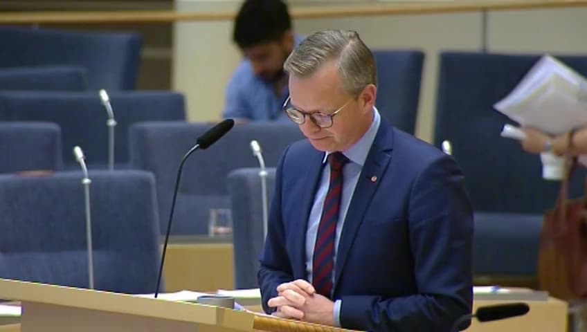 Stillbild från Interpellationsdebatt, Naturvärdesbedömningar