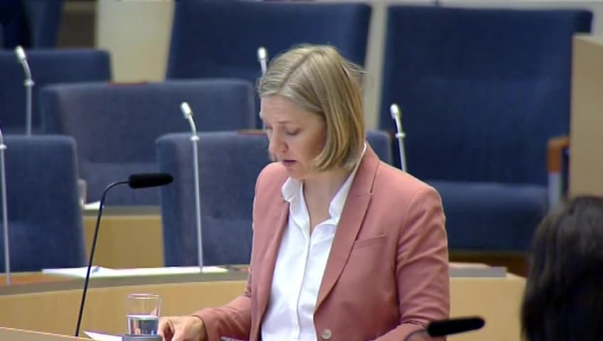 Stillbild från Interpellationsdebatt, Expropriering av skog