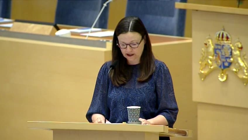 Stillbild från Interpellationsdebatt, Tjänsteföretagens kompetensförsörjning