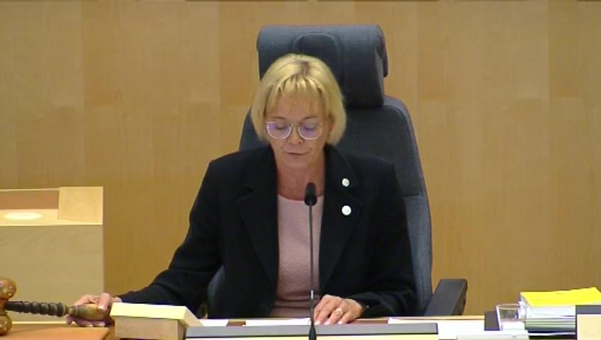 Stillbild från Debatt om förslag, En ändamålsenlig kommunal bokföring och redovisning